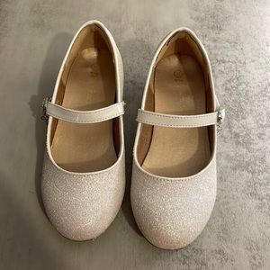 Girls size 12 sparkly dress shoes, small heel